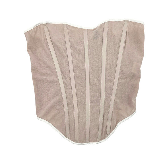 NBD Cream Nude Corset Bustier Top‎ Size Small - Picture 1 of 8